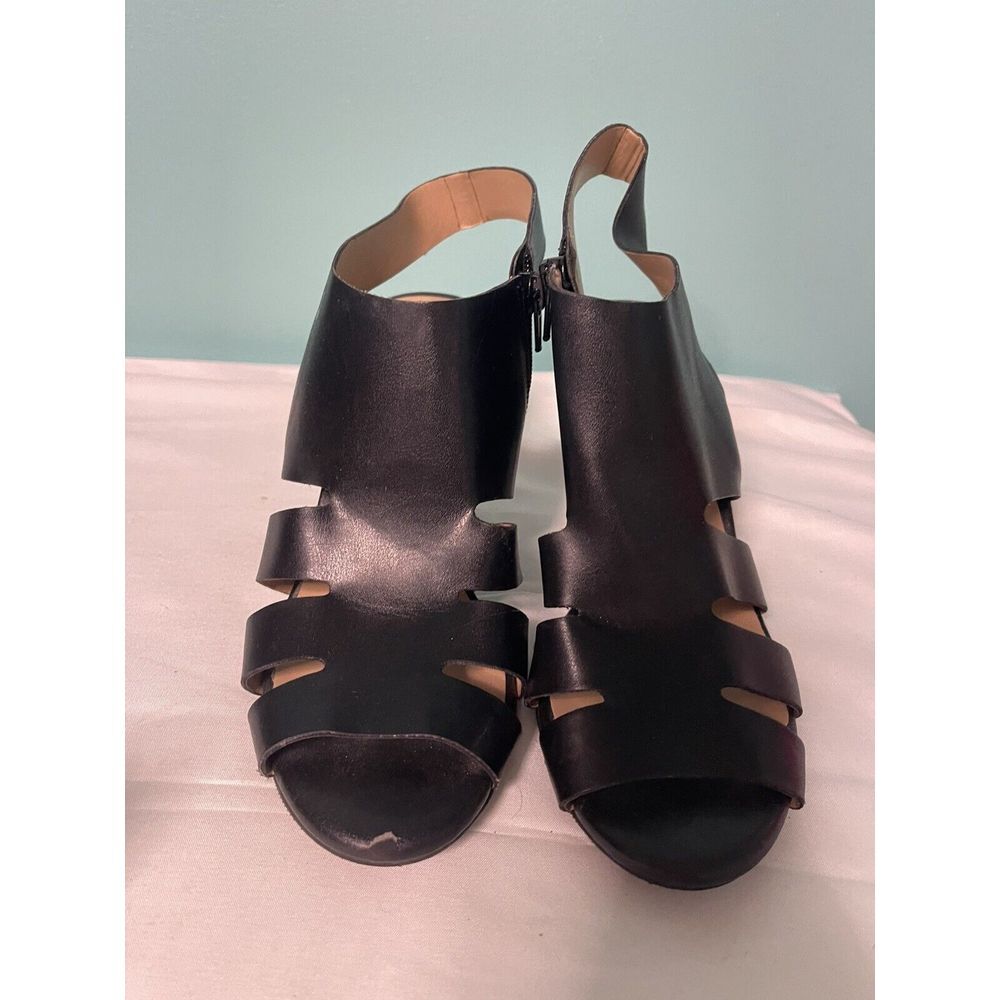INC International Concepts Sz8.5 black zipup anklestrap S-284